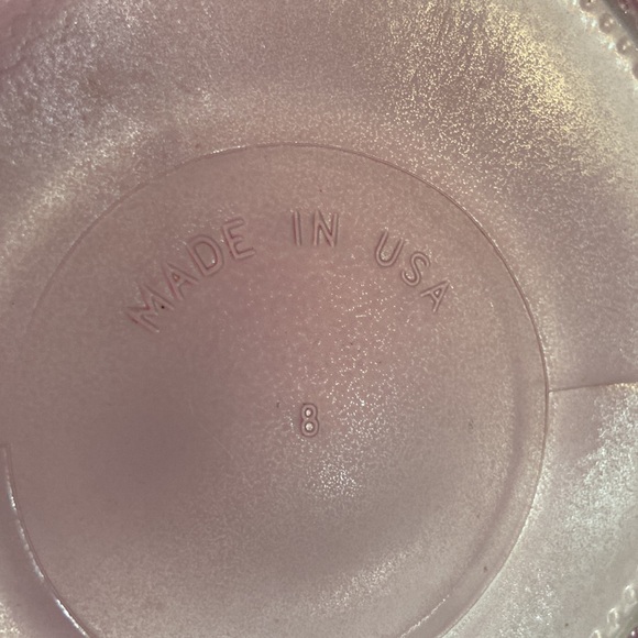 Vintage Pink Frosted Glass Vase USA Made - EUC - Picture 7 of 10